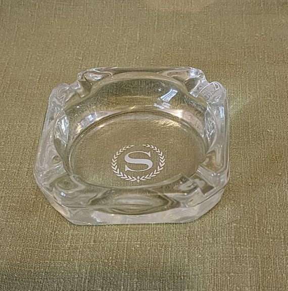 ヴィンテージ シェラトン ホテル 灰皿、スクエア ガラス 灰皿、1960