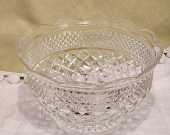 ヴィンテージ アンカーホッキング「ウェックスフォード」脚付きガラス