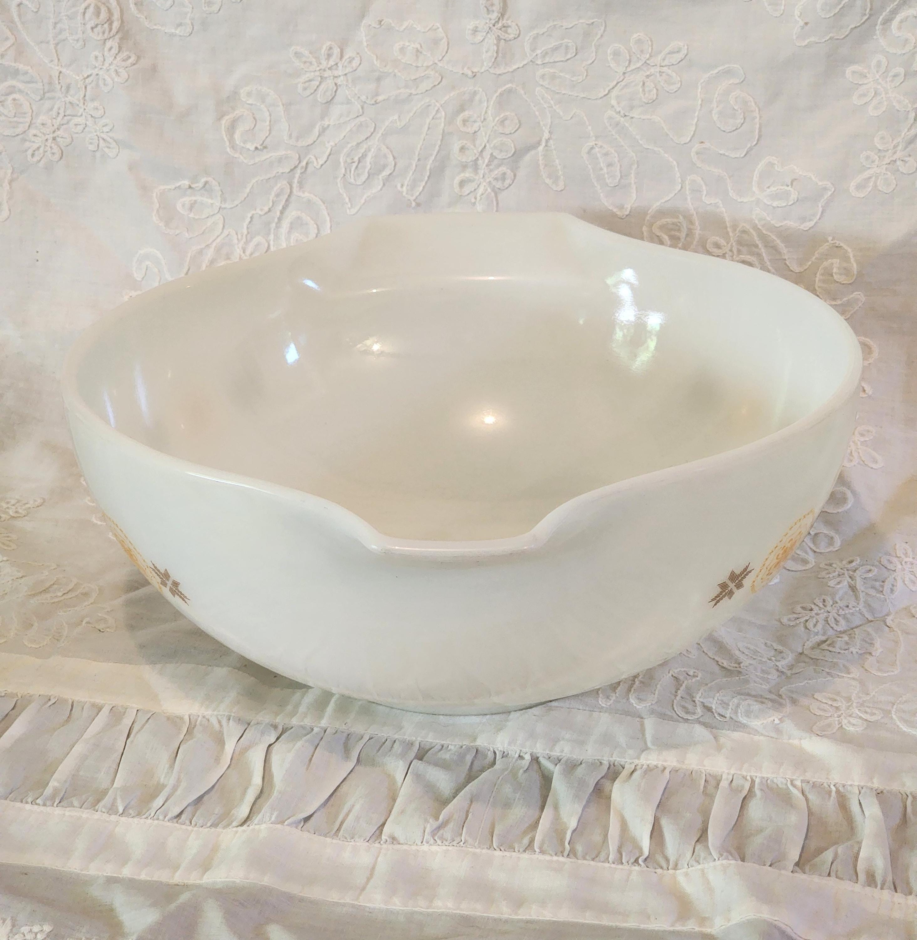 ヴィンテージ パイレックス ミキシングボウル：タウン＆カントリー柄