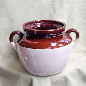 Vintage McCoy bönkruka: Brun & Beige - Köksredskap eller återvunnen kruka (utan lock)