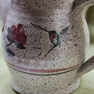 Vintage Pottery Hummingbird Pollinator Flower Small Creamer Pitcher ...