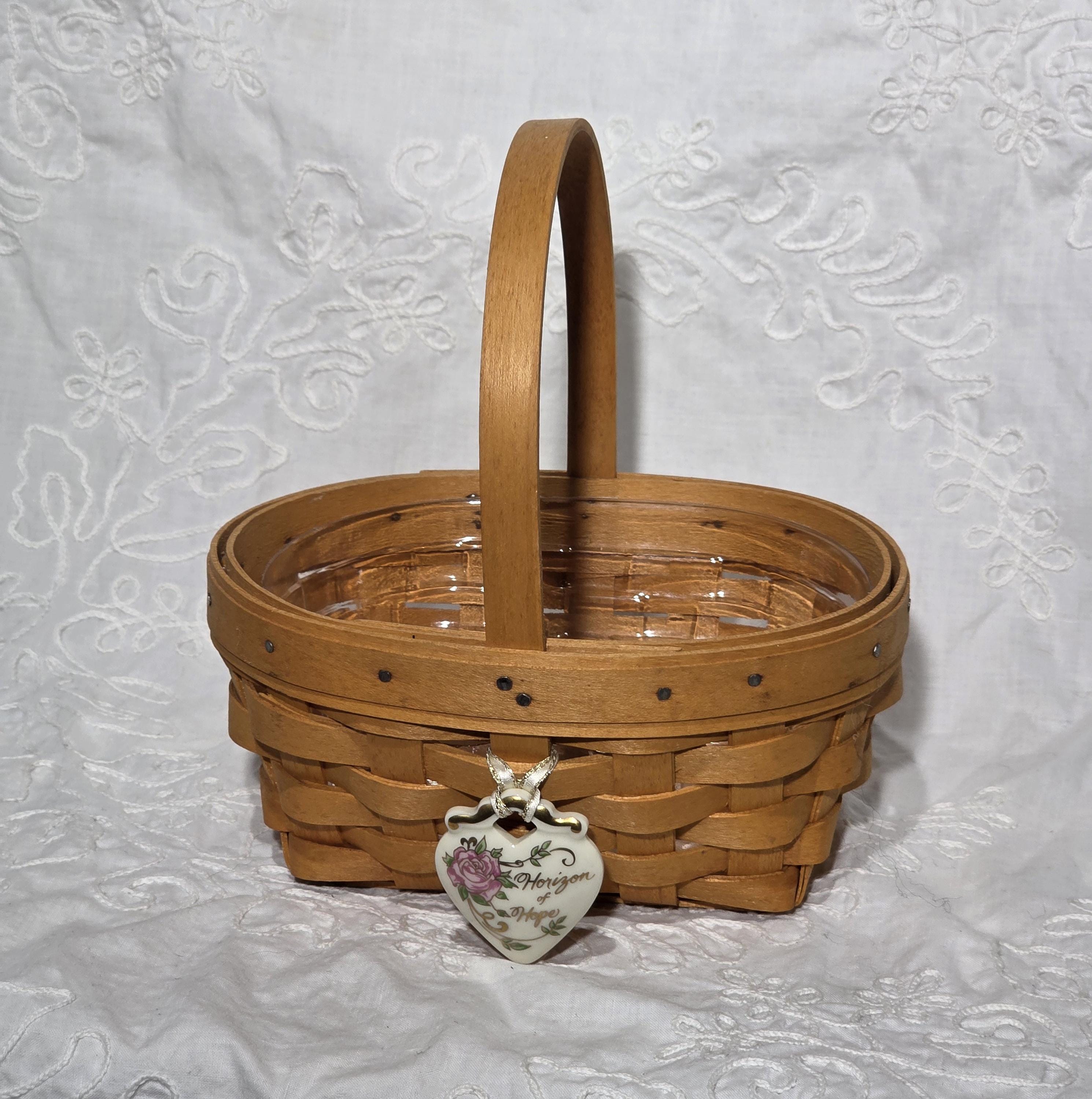 Vintage 1999 Longaberger Cancer - Horizon of Hope Basket, With