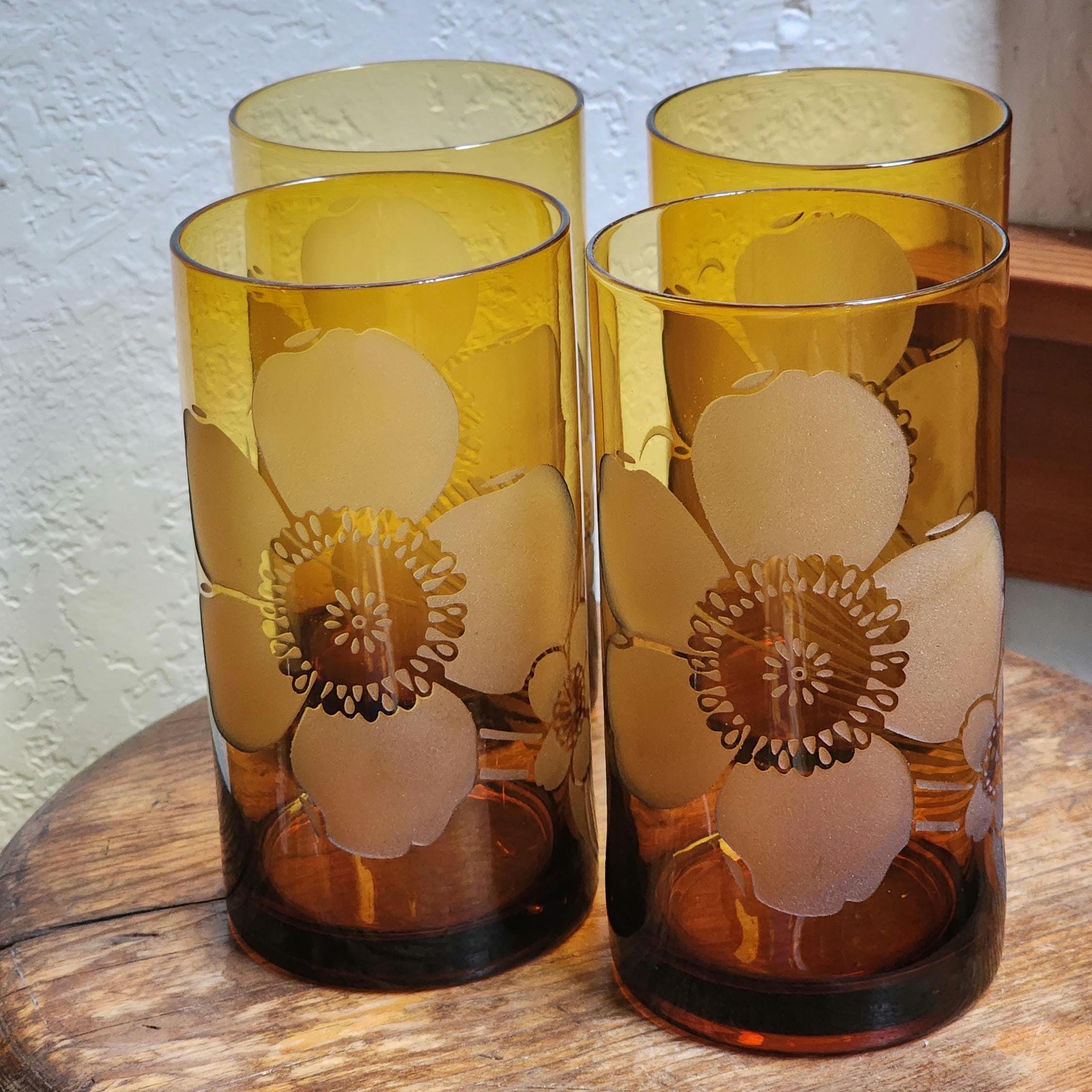 Hawaiian Etched Drinking Glasses - Etsy