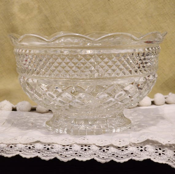 ヴィンテージ アンカーホッキング「ウェックスフォード」脚付きガラス