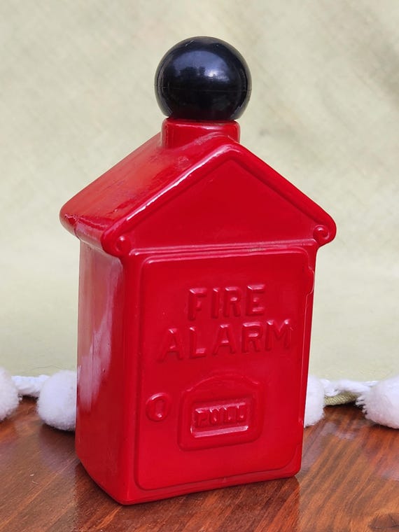 Vintage Avon Fire Alarm After Shave Glass Bottle