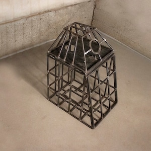 TRANSFORMER CAGE to train partner for bondage and fetish games. Bondage cage for mature play. Dungeon furniture, adult furniture.