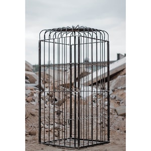 MASSIVE CAGE to train your partner for bondage and fetish games. Bondage cage for mature play. Dungeon furniture, adult furniture.