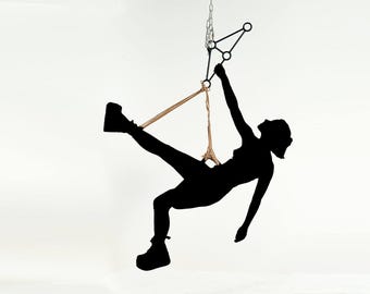 Steel Shibari Suspension Bar, Rigging Bar with Rings, Bondage Restraint Hardware