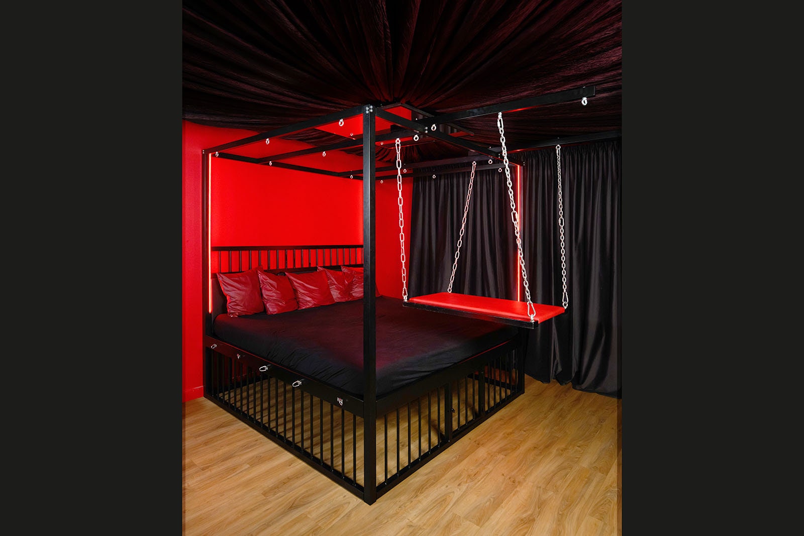 REDEPMTION BED / Double bed for bedroom. King size bed for adults. Queen size bed for bondage games. Kinky fetish furniture.