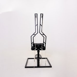 BENDING RACK with handcuffs and collar for bondage . Heavy duty adult toy for mature games. Fetish furniture