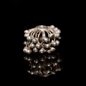 Viking Silver Openwork Bead with Granulated Knops