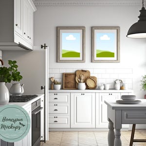 Kitchen Wall Art Background Mockup/300 DPI PNG Kitchen Countertop Background/Luxury Kitchen Mockups/Farmhouse Kitchen Mockups