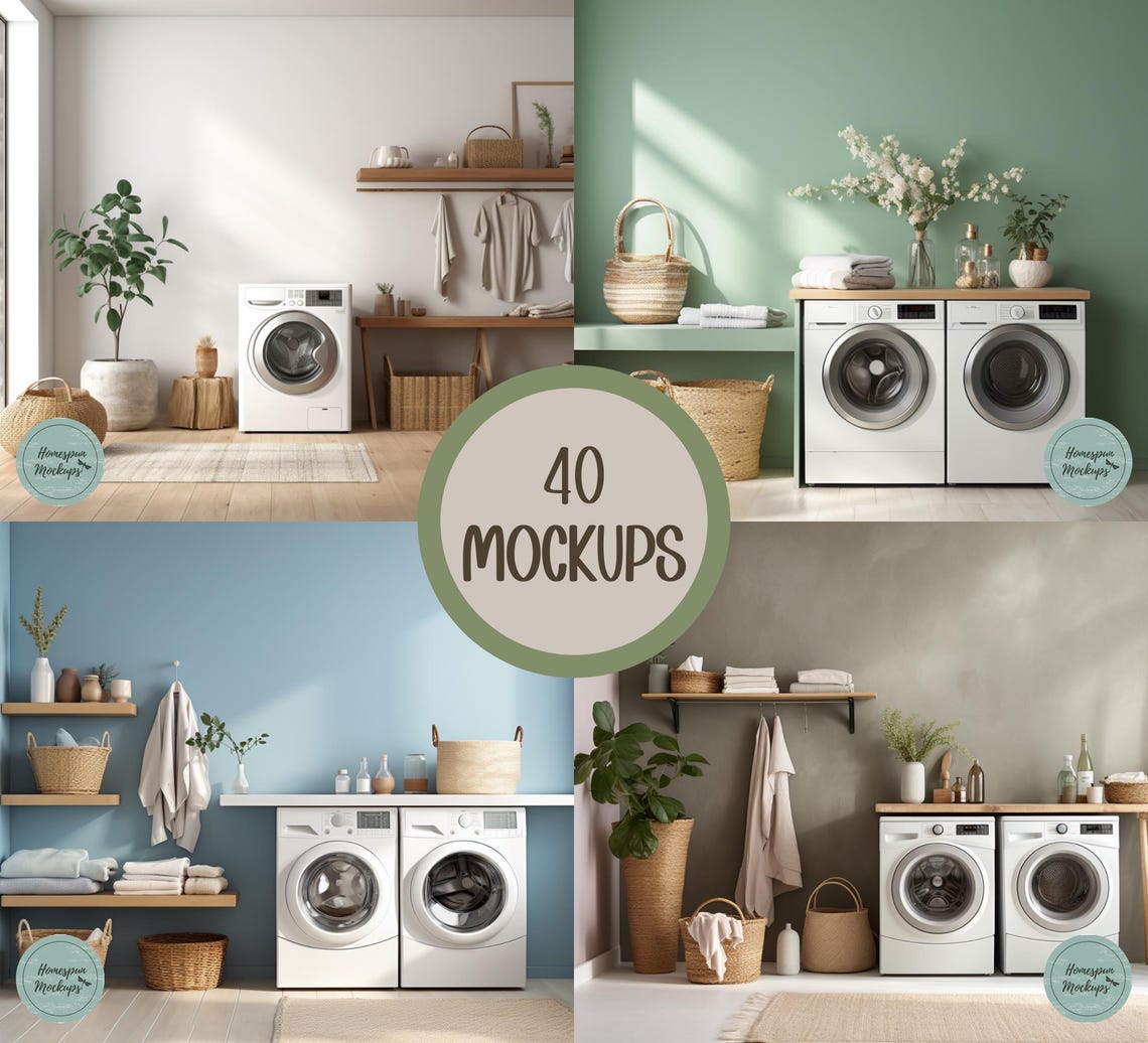 40 Laundry Room Mockups/300 DPI Png's/mud Room Mockups/empty Wall ...