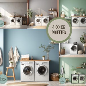 40 Laundry Room Mockups/300 DPI PNG&#39;s/Mud Room Mockups/Empty Wall Mockups For The Laundry Room/Home Mockups/House Mockups