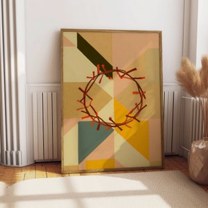 Crown of Thorns Digital Print | Abstract Christian Art | Modern Christian Poster | Simplistic Bible Art | Jesus Digital Art