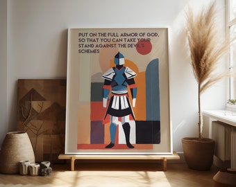 Armor of God Digital Print | Abstract Christian Art | Modern Christian Poster | Simple Bible Art | Jesus Digital Art | Ephesians 6:11