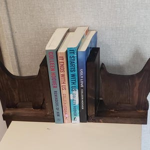 Wooden dog shape bookends, walnut bookends