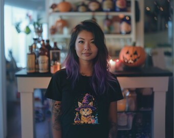 Kitty Witch Unisex Soft-Shirt