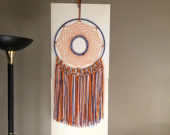 Naranja y Azul, Colgante de pared, Dreamcatcher, Gators