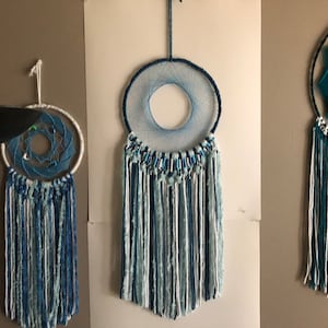 Beautiful Blues, Wall Hanging, Wall Art, Dreamcatcher