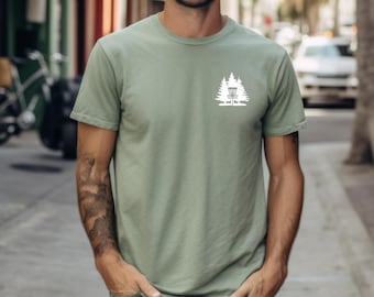 Camiseta de disc golf con silueta de árbol / Regalo para disc golfistas / Camiseta de frisbee inspirada en la naturaleza para hombre o mujer