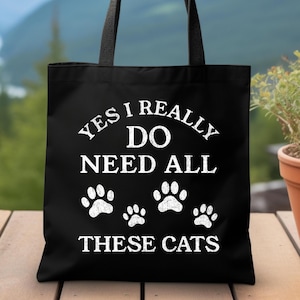 Cat Mom Tote Bag Cute Cat Bag for Cat Owner Gift for Pet Parent Gift Rescue Cat Gift for Cat Mom Gift for Cat Lover Bag for Cat Mom Life