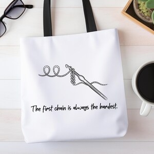 Crochet Tote Bag, Yarn Tote Bag, Crocheting Gift, Yarn Lover Gift, Cute Crochet Bag, Gift for Crocheter, Crochet Accessories, Gift for Her