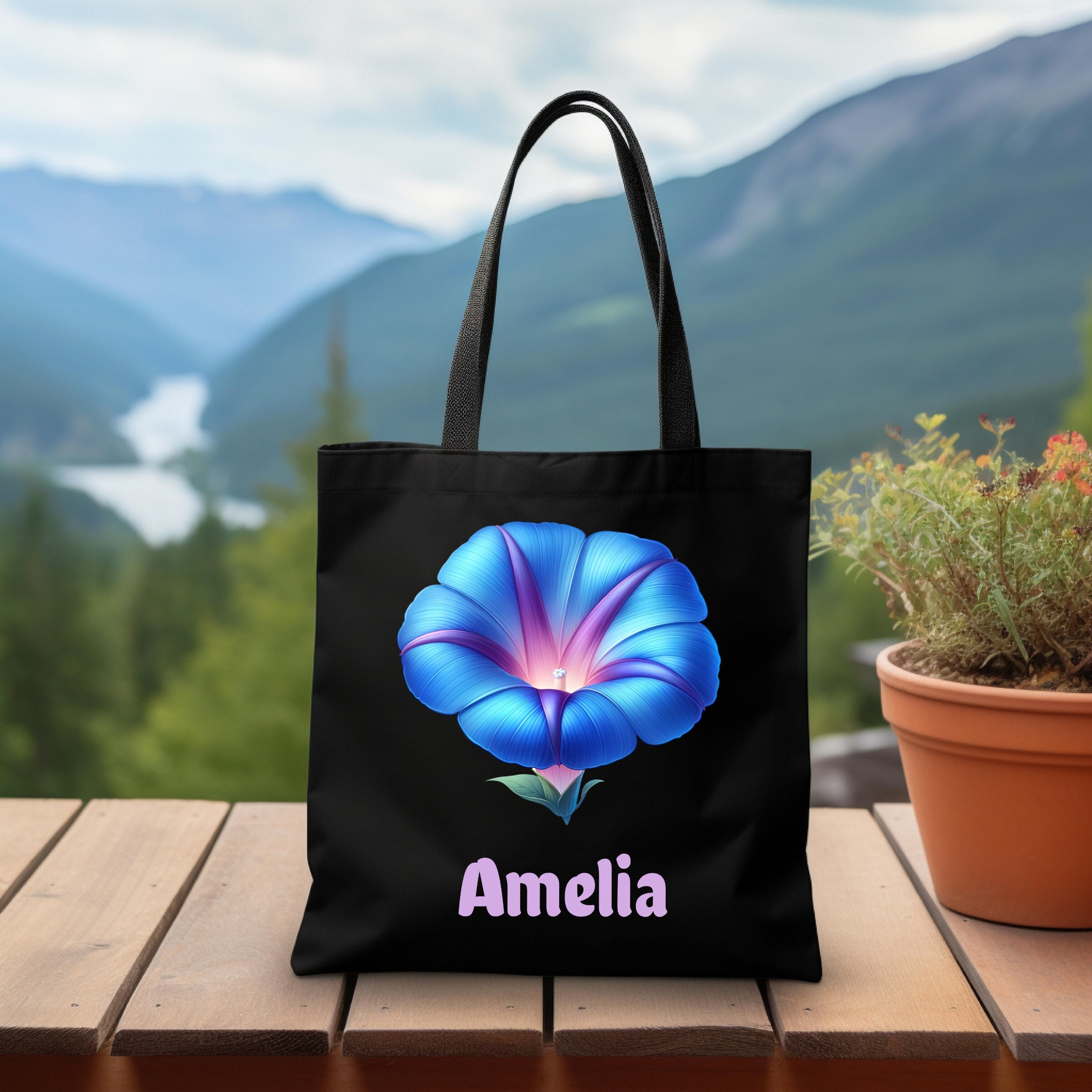 バッグ Morning Glory Artwork Design TOTE Morning Glory Tote Bag – WhiteFieldStationery
