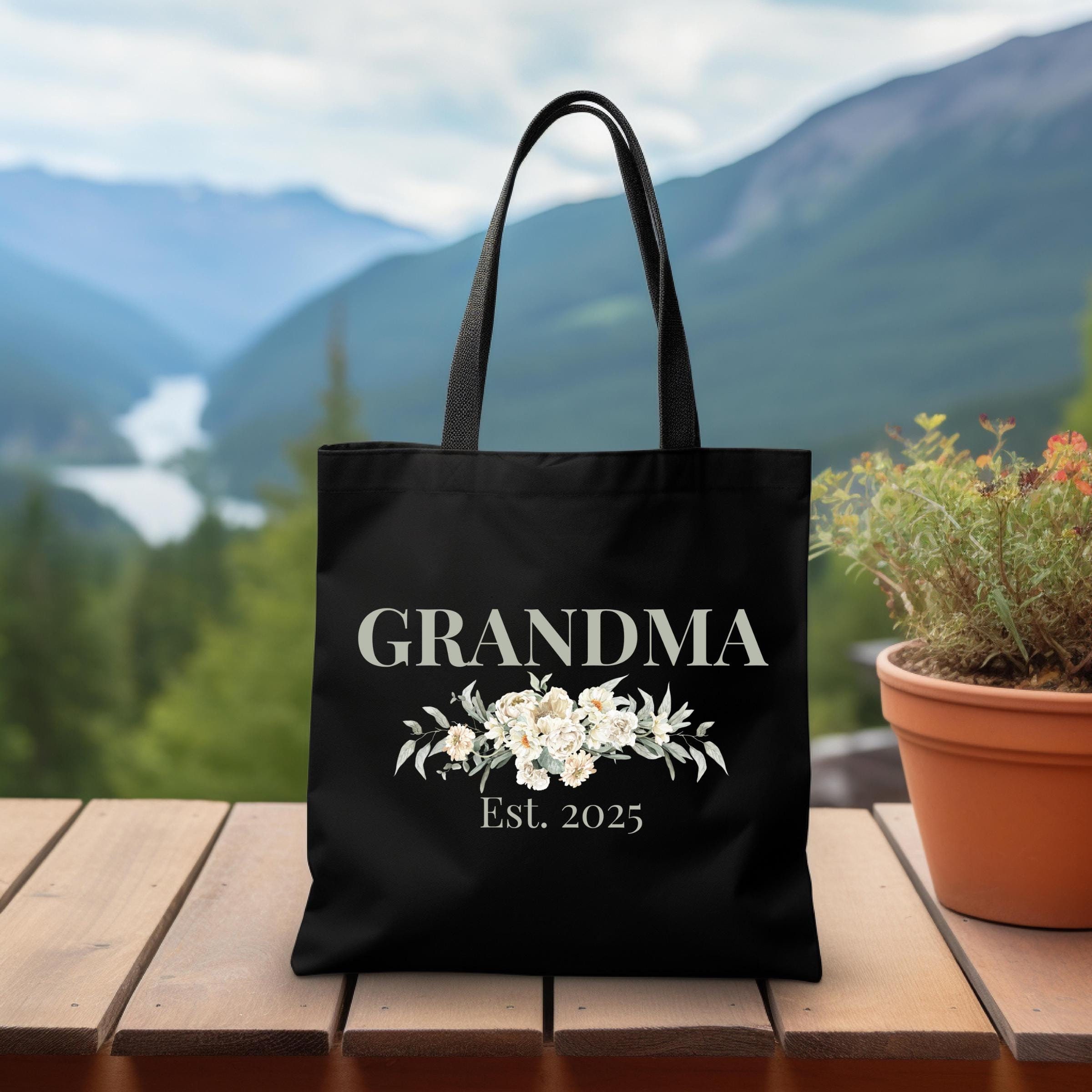 トートバッグ GRANDMA TOTE Grandma Established 2025 Tote Bag, New Grandma Bag, Baby