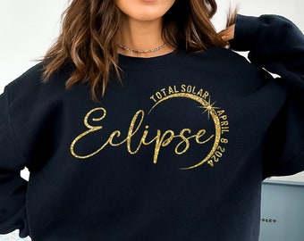 Total Solar Eclipse 2024 Shirt, April 8 2024 Sweatshirt, USA Map, Path of Totality Tee, Spring America Eclipse Souvenir Gift