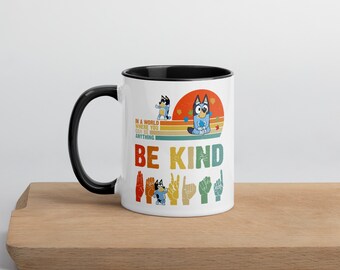 Mug with Color Inside Be Kind Autism