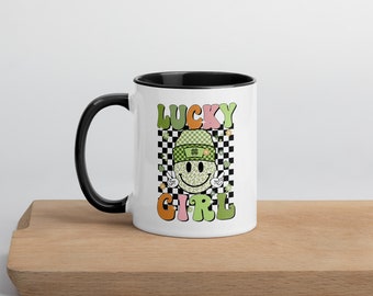 Mug with Color Inside lucky girl