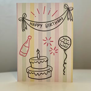 Stripped Card | Birthday Card