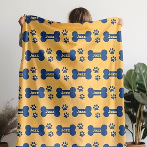 Yellow Dog Blanket Etsy