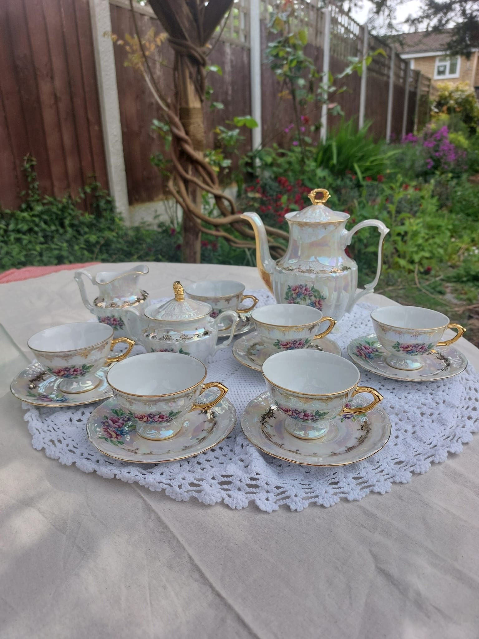 KT Czech Republic Tea Cup Set, Mother of Pearl Lustre Tea Cup Set, Vintage Tea Cup Set, Gold Floral Overlay Tea Set, Iridescent Tea Cup Set - Etsy KT Czech Republic Tea Cup Set, Mother of Pearl Lustre Tea Cup Set, Vintage Tea Cup Set, Gold Floral Overlay Tea Set, Iridescent Tea Cup Set - Etsy