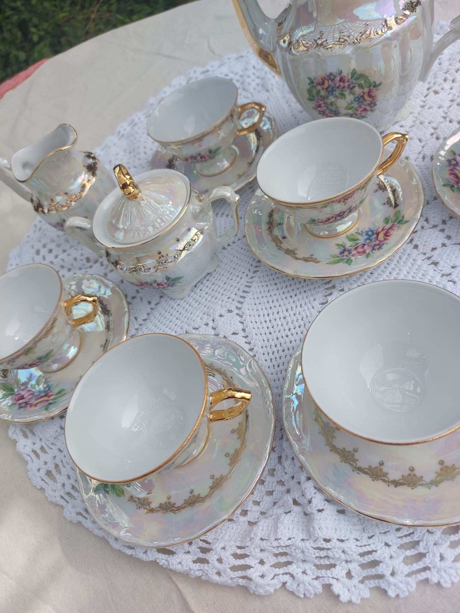 KT Czech Republic Tea Cup Set, Mother of Pearl Lustre Tea Cup Set, Vintage Tea Cup Set, Gold Floral Overlay Tea Set, Iridescent Tea Cup Set - Etsy KT Czech Republic Tea Cup Set, Mother of Pearl Lustre Tea Cup Set, Vintage Tea Cup Set, Gold Floral Overlay Tea Set, Iridescent Tea Cup Set - Etsy