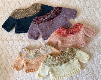 Hand Knit Sweater - Color block