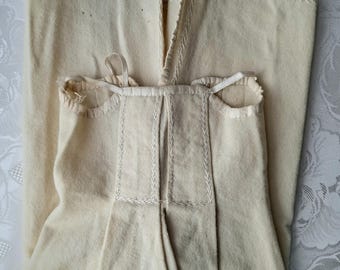Rare Authentic Baby Doll's Embroidered Petticoat, Victorian Handsewn Flannel Gown for Antique Doll, Antique Doll's Layette, Doll Clothes