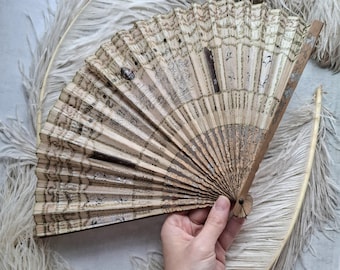 Antique Vintage Advertising Folding Fan, Collectable Brissel Hand Fan, Boudoir Style, Shabby Chic Decor, Museum Quality