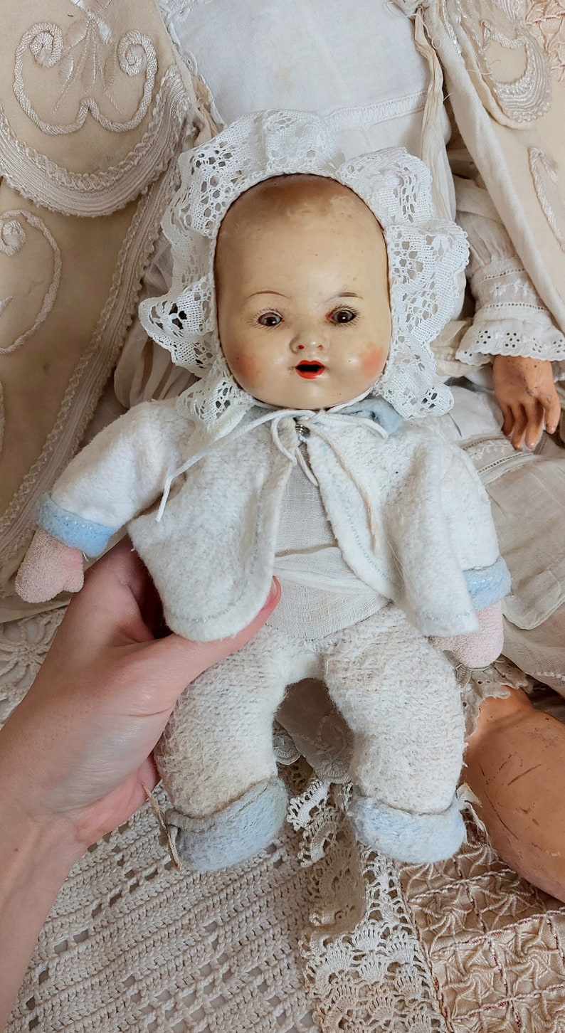 Poupée Armand Marseille Baby Dream 351 - Noire Avec Pagne Raffia 34 Cm - Rare