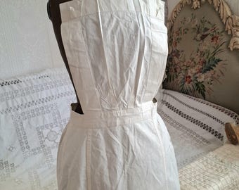 Antique 1920s Hospital Nurse Pinafore Apron, Danco Nurses Outfitting Association Apron