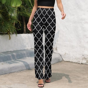 Women's High Waisted Bell Bottoms Flared Pants All-Over Printing image 3