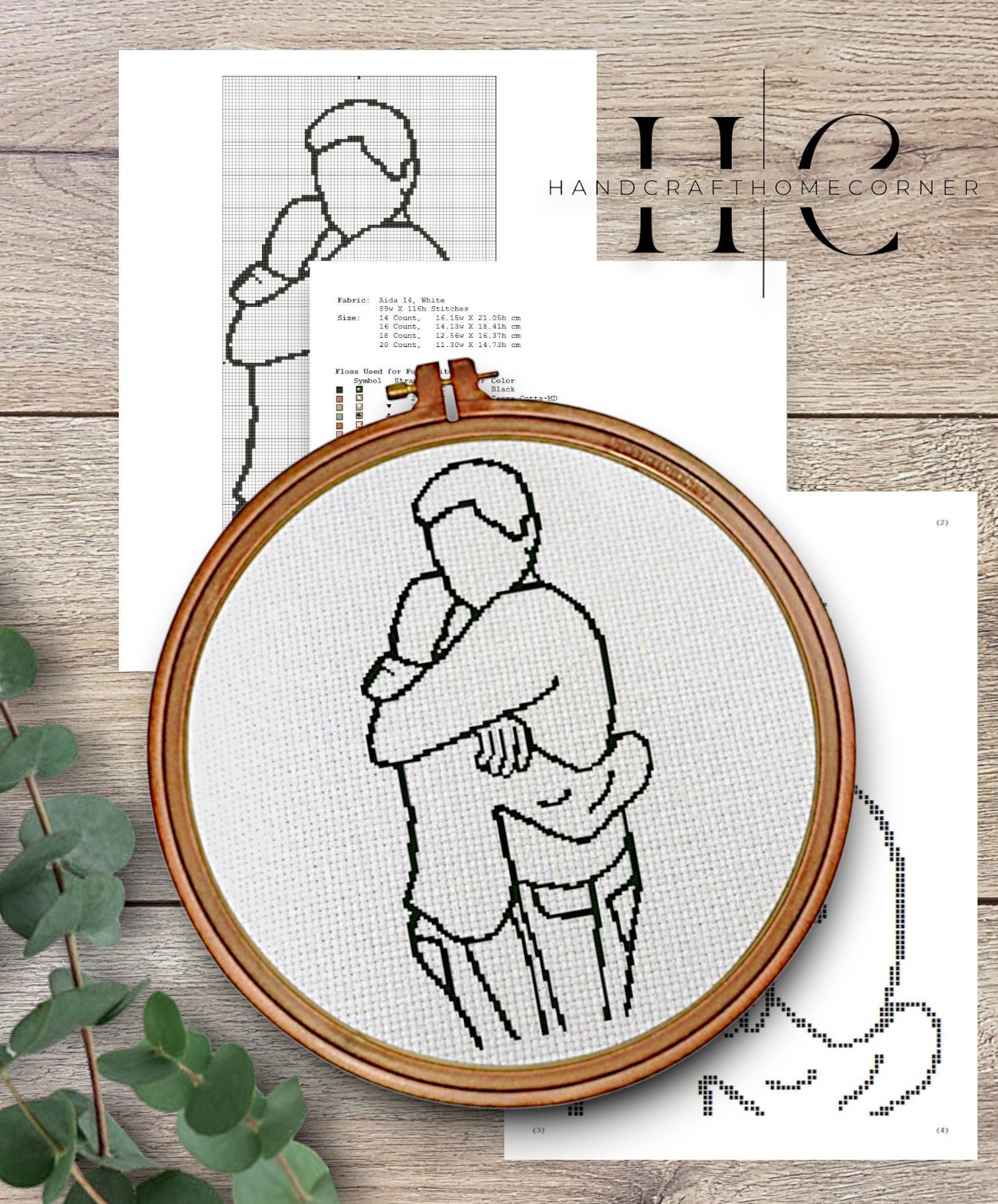 Couple's Tender Hug: Cross Stitch PDF Pattern. Embracing Love. Wrapped ...