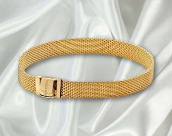 Bracciale minimalista in argento sterling S925, braccialetto con ciondoli per donna, braccialetto serpente con chiusura quadrata