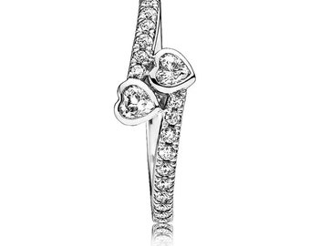 Slanke lijnen Sterling zilveren ring - handgemaakte Pandora Style-elegante dagelijkse slijtage door Pandora