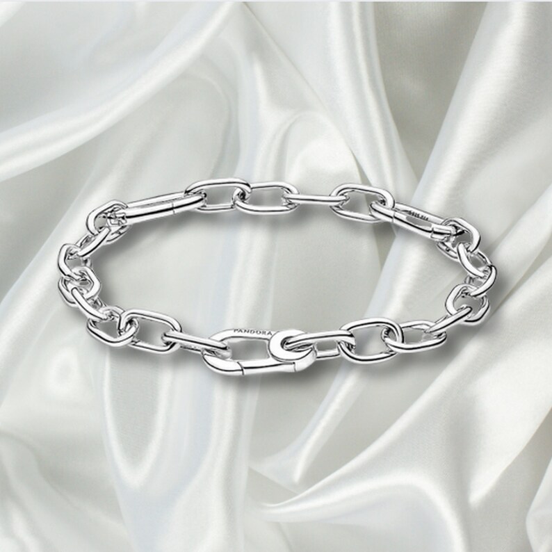 Minimalist Charm Armband, S925 Sterling Silber Pandora ME Bettelarmband, handgemachtes Armband, Geburtstagsgeschenk Silver