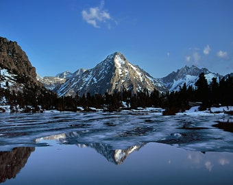 Kings Canyon National Park Photo Gifts: Frozen Lake Reflection, Landscape Poster