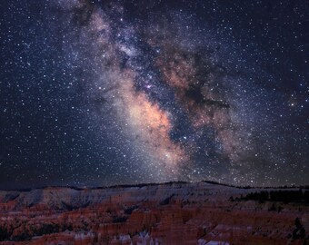 Bryce Canyon Photo Gifts: Utah National Park Milky Way Night Sky Landscape Poster