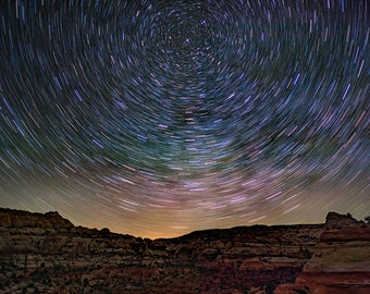 Escalante National Monument Photo Gifts: Fine Art Print Star Trails Night Sky Poster