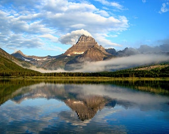 Glacier National Park Photo Gifts: Montana Fine Art  Print Lake Reflection, Landscape Photography